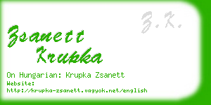 zsanett krupka business card